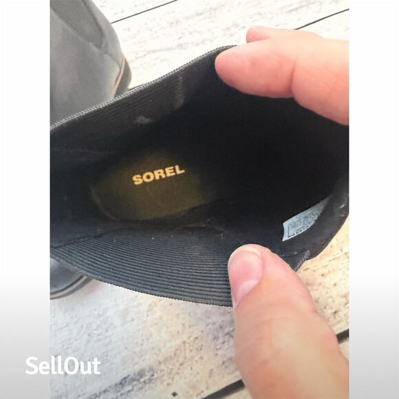 Sorel Women's Harlow Chelsea Ankle Boots Black Size 9 waterproof booties - Picture 6 of 8